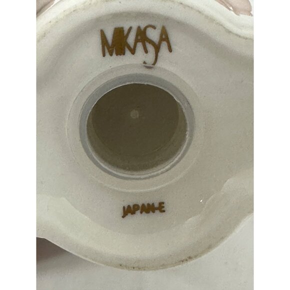 VTG Mikasa Barclay Square Salt & Pepper Shakers Marbled Pink Gold Trim Japan - Picture 5 of 9